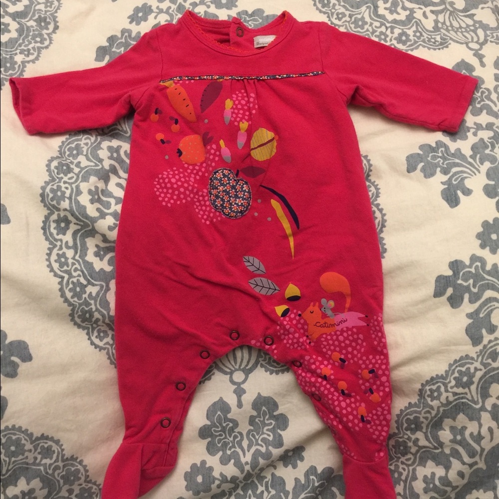 Pink Catimini girls sleeper EUC